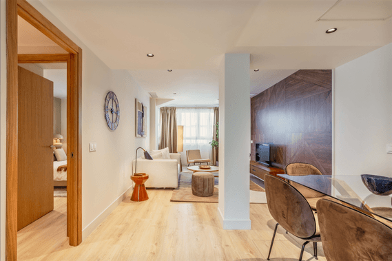 Luminoso piso amueblado y equipado en Chamartín junto al Bernabéu