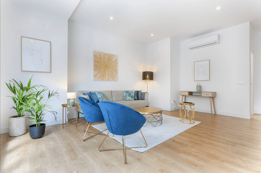 Luminoso piso amueblado y equipado en el Retiro